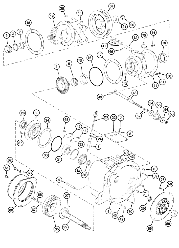 Схема запчастей Case IH 2388 - (06-01[01]) - POWER TAKEOFF DRIVE, BSN JJC0270499 (03) - POWER TRAIN