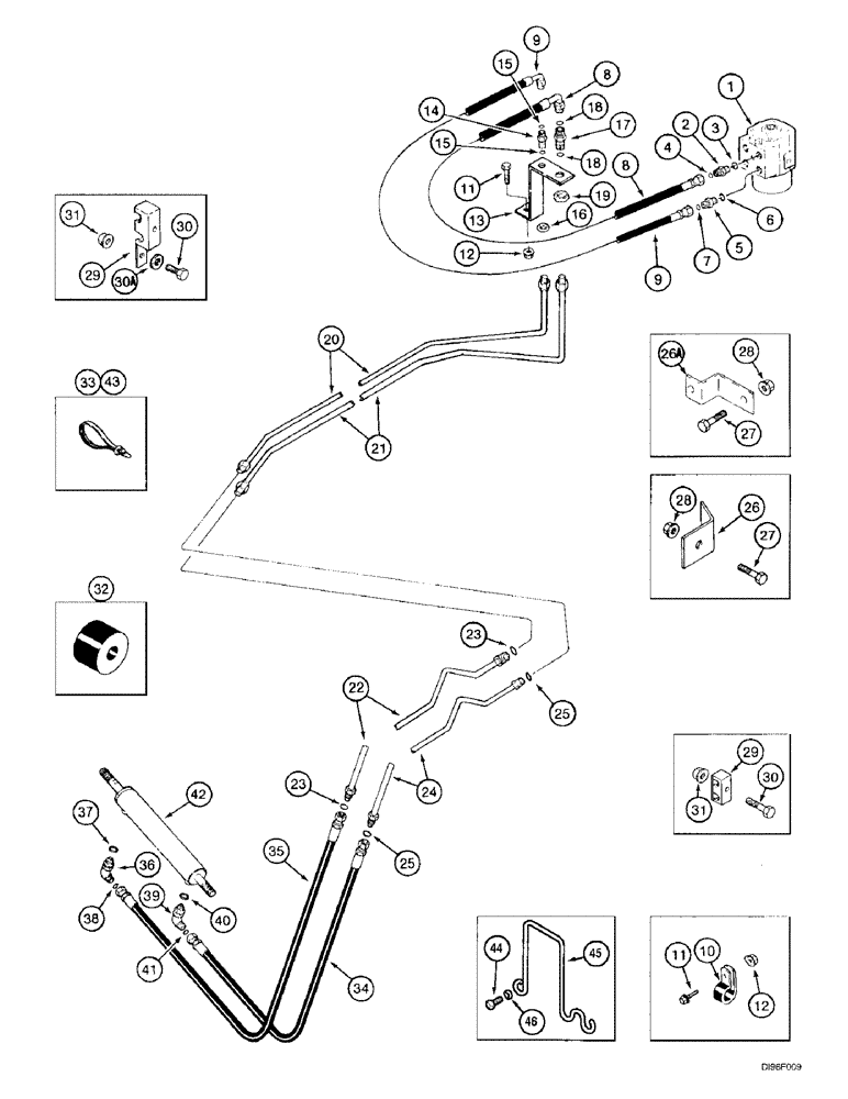 Схема запчастей Case IH 2188 - (5-06) - POWER STEERING SYSTEM, PUMP TO CYLINDER SYSTEM (04) - STEERING