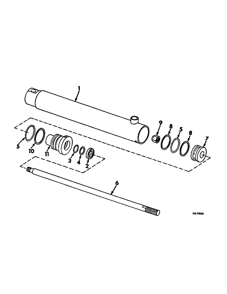 Схема запчастей Case IH 715 - (10-23) - HYDRAULICS, STEERING CYLINDER (07) - HYDRAULICS