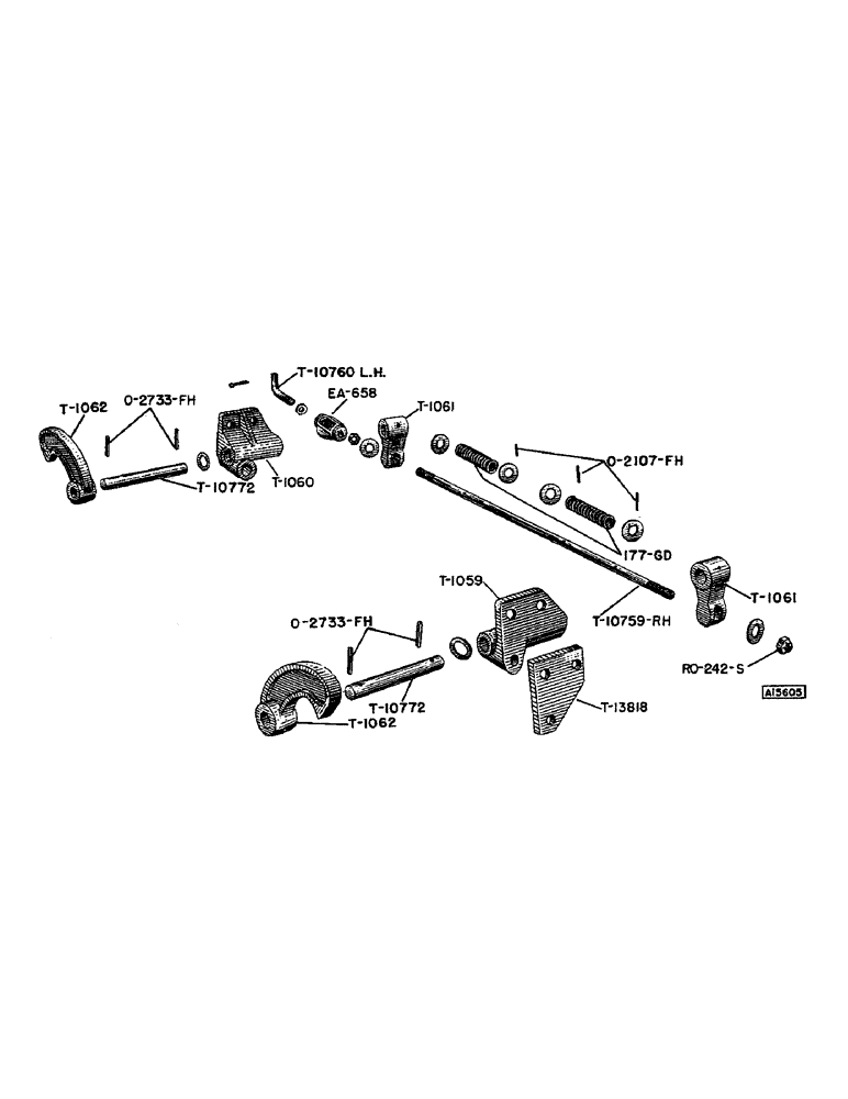 Схема запчастей Case IH T-SERIES - (10) - LATCH RELEASE ASSEMBLY 