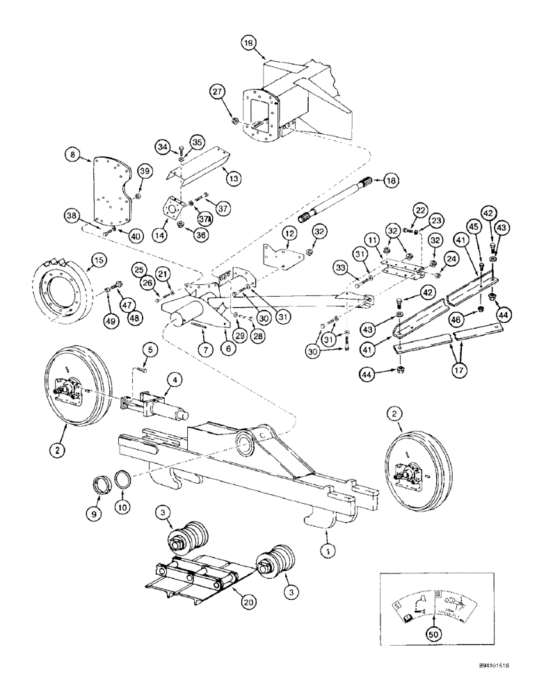 Схема запчастей Case IH 2188 - (6-72) - TRACK FRAME (03) - POWER TRAIN