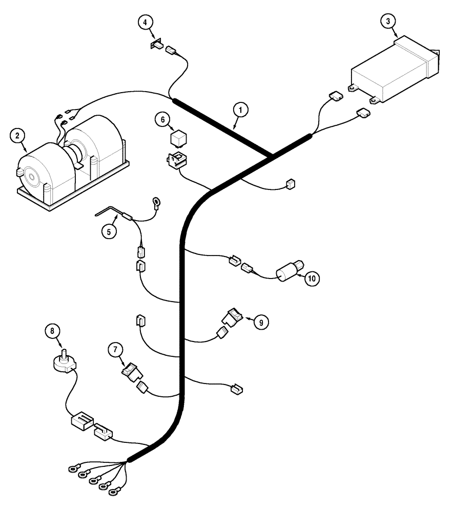 Схема запчастей Case IH CX70 - (04-08) - HARNESS LP CAB (04) - ELECTRICAL SYSTEMS