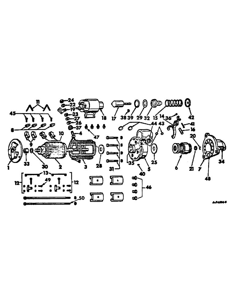 Схема запчастей Case IH 815 - (G-28) - ELECTRICAL SYSTEM, CRANKING MOTOR, DELCO REMY, DIESEL ENGINES (06) - ELECTRICAL SYSTEMS