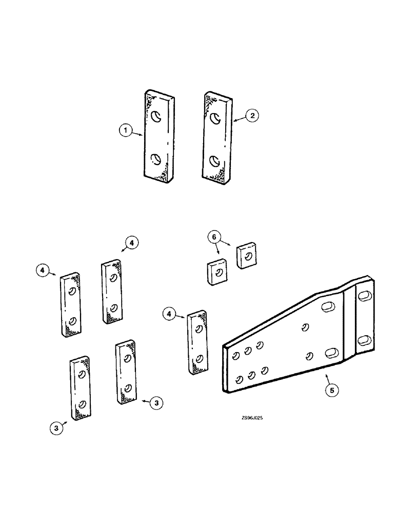 Схема запчастей Case IH 2450 - (4-04) - SPACER MOUNTING PACKAGE 