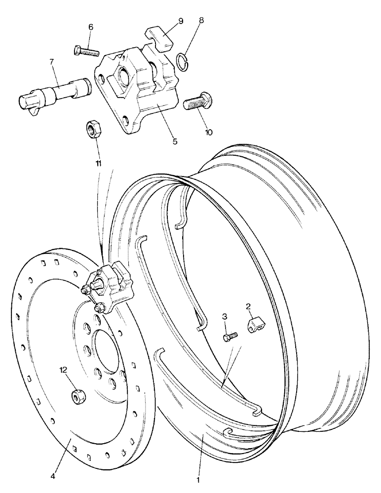 Схема запчастей Case IH 1690 - (T02-3) - POWER ADJUSTED REAR WHEELS (11) - WHEELS & WEIGHTS