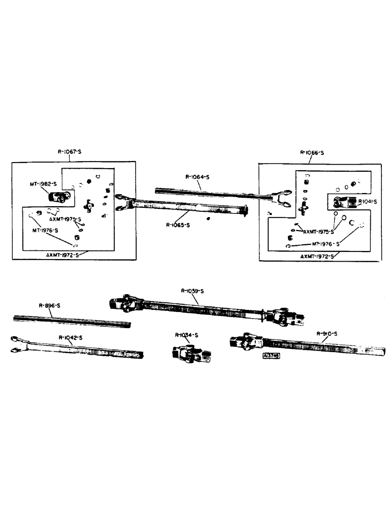 Схема запчастей Case IH 200 - (24) - UNIVERSAL JOINT ASSEMBLY 