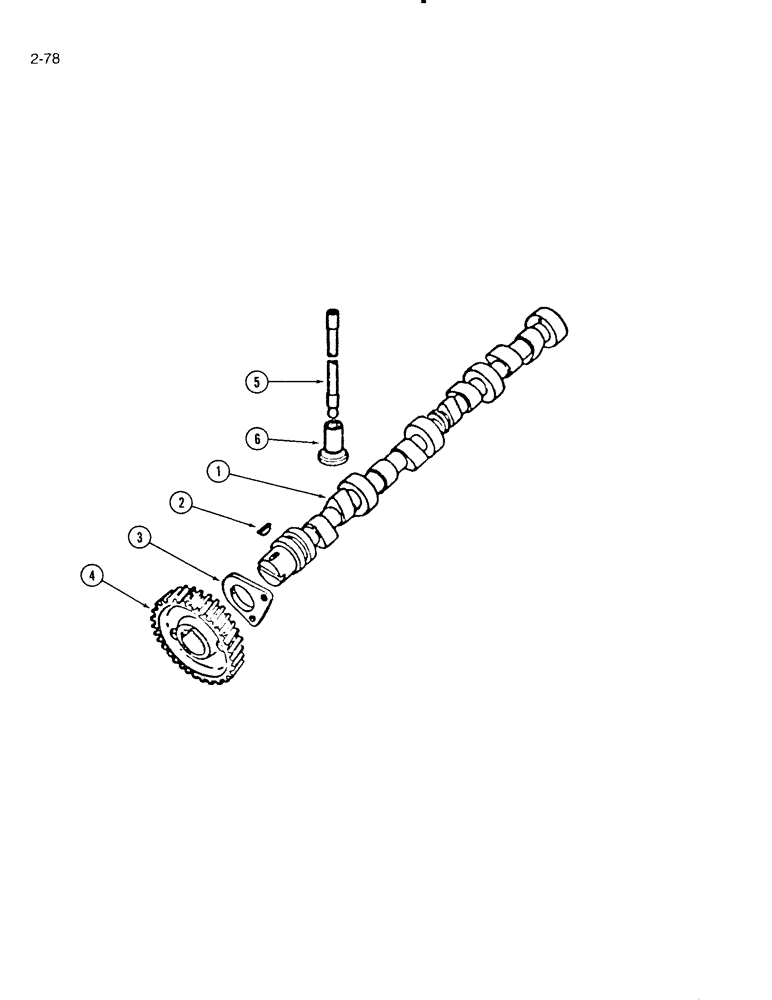 Схема запчастей Case IH 4000 - (2-78) - CAMSHAFT, D-239 DIESEL ENGINE (02) - ENGINE