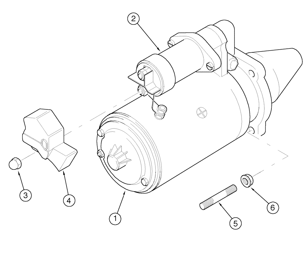 Схема запчастей Case IH MX90C - (04-17) - STARTER MOTOR (04) - ELECTRICAL SYSTEMS