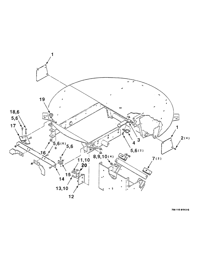 Схема запчастей Case IH 8610 - (7-06) - CONTAINER FLOOR ASSEMBLY (64) - CHOPPING