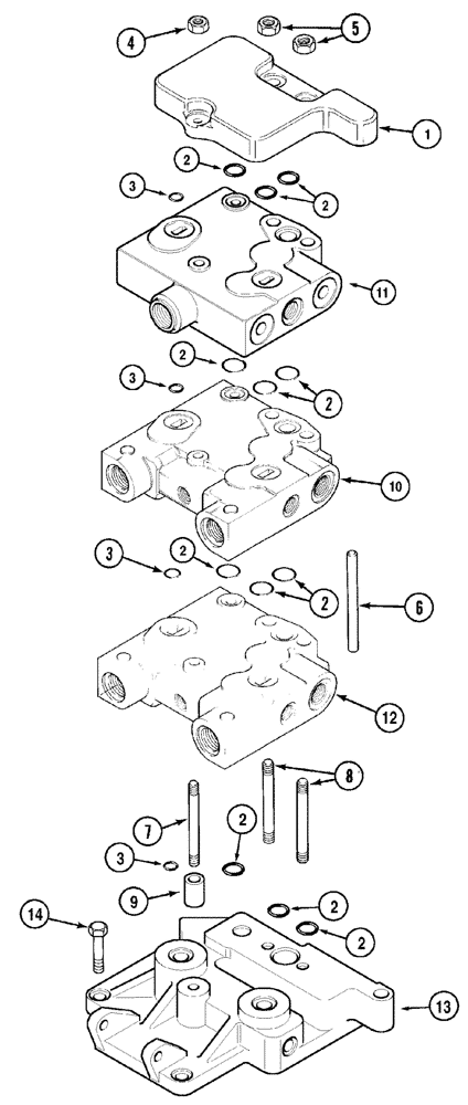 Схема запчастей Case IH MX110 - (08-17) - REMOTE CONTROL VALVES (08) - HYDRAULICS