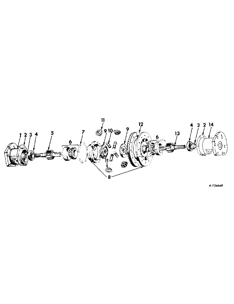 Схема запчастей Case IH B414 - (090) - REAR FRAME AND DRIVING MECHANISMS, DIFFERENTIAL Rear Frame & Driving Mechanisms