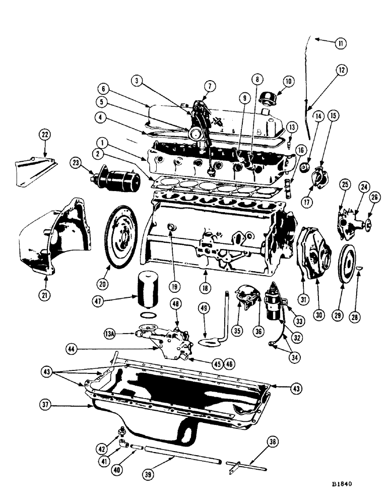 Схема запчастей Case IH 960 - (212) - CYLINDER HEAD (10) - ENGINE