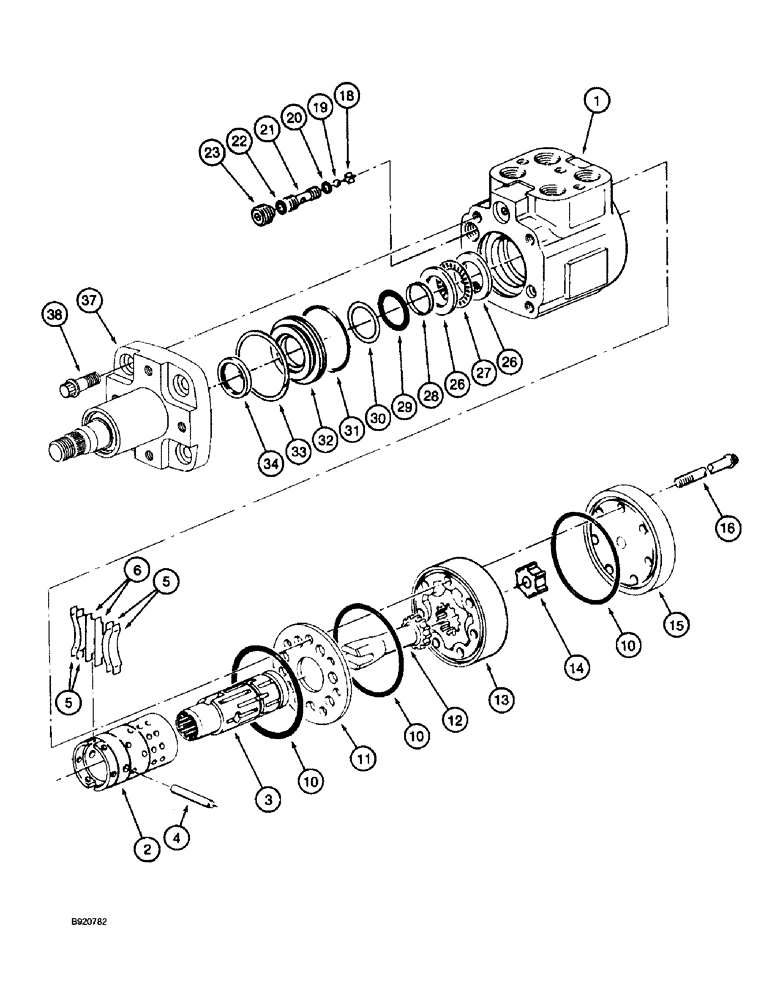 Схема запчастей Case IH 1800 - (5-08) - STEERING PUMP ASSEMBLY (04) - STEERING