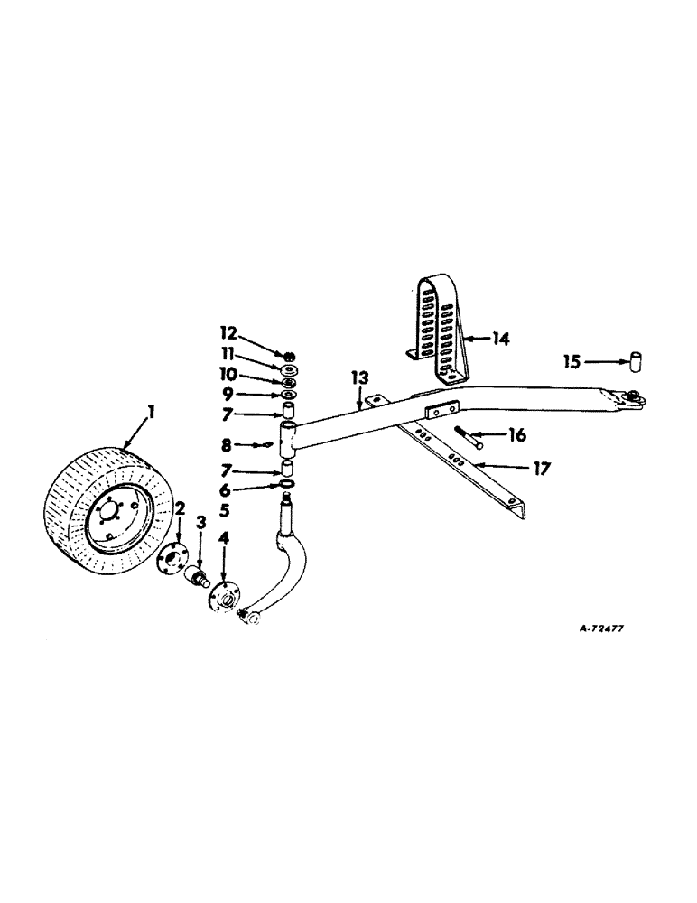 Схема запчастей Case IH 210 - (D-06) - GAUGE WHEEL ATTACHMENTS (63-66) 