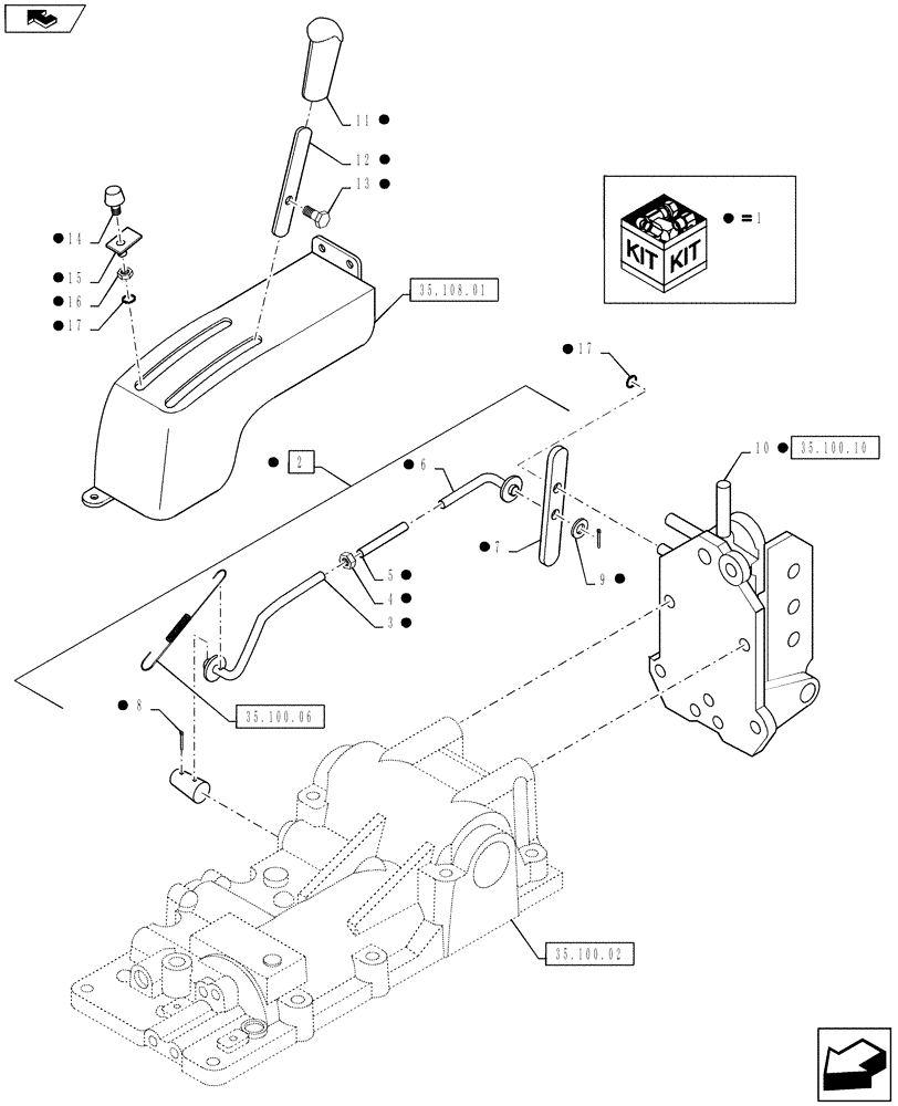 Схема запчастей Case IH FARMALL 40B - (88.100.20) - DIA KIT, DRAFT CONTROL LINK OPTION - MT20117607 (88) - ACCESSORIES