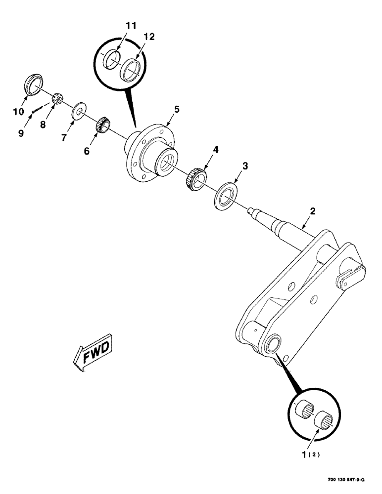 Схема запчастей Case IH 8315 - (7-18) - HUB, AXLE AND STRUT ASSEMBLY, RIGHT (09) - CHASSIS