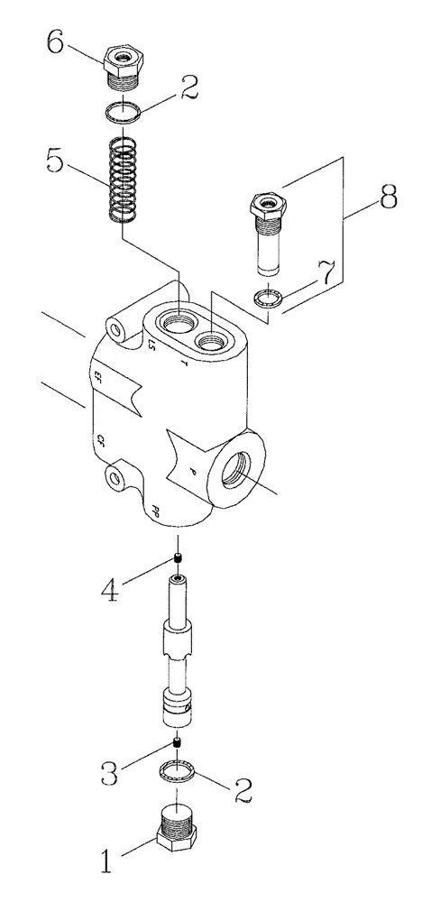 Схема запчастей Case IH 7700 - (B05[17]) - HYDRAULIC PRIORITY VALVE Hydraulic Components & Circuits