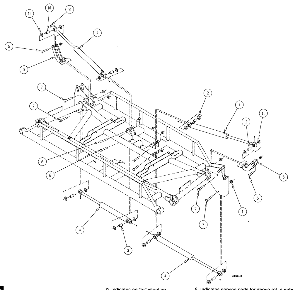 Схема запчастей Case IH SPX4260 - (212) - INNER LOWER PIVOT ASSEMBLY (78) - SPRAYING