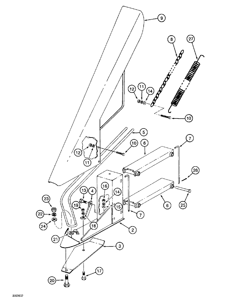 Схема запчастей Case IH 2044 - (9A-46) - PLANT LIFTER, LEFT-HAND, PRIOR TO P.I.N. JJC13600 (13) - PICKING SYSTEM