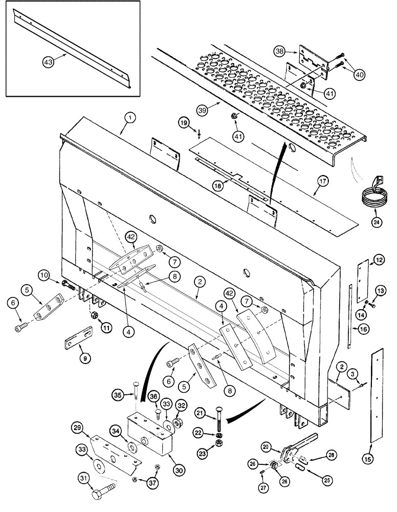 Схема запчастей Case IH 2377 - (09A-24) - FIELD TRACKER® - SUPPORT, HEADER PIVOT (13) - FEEDER