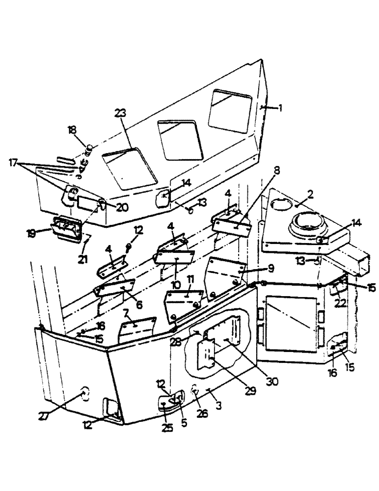 Схема запчастей Case IH 9170 - (01-30) - CONTROL CONSOLE MOUNTING (10) - CAB