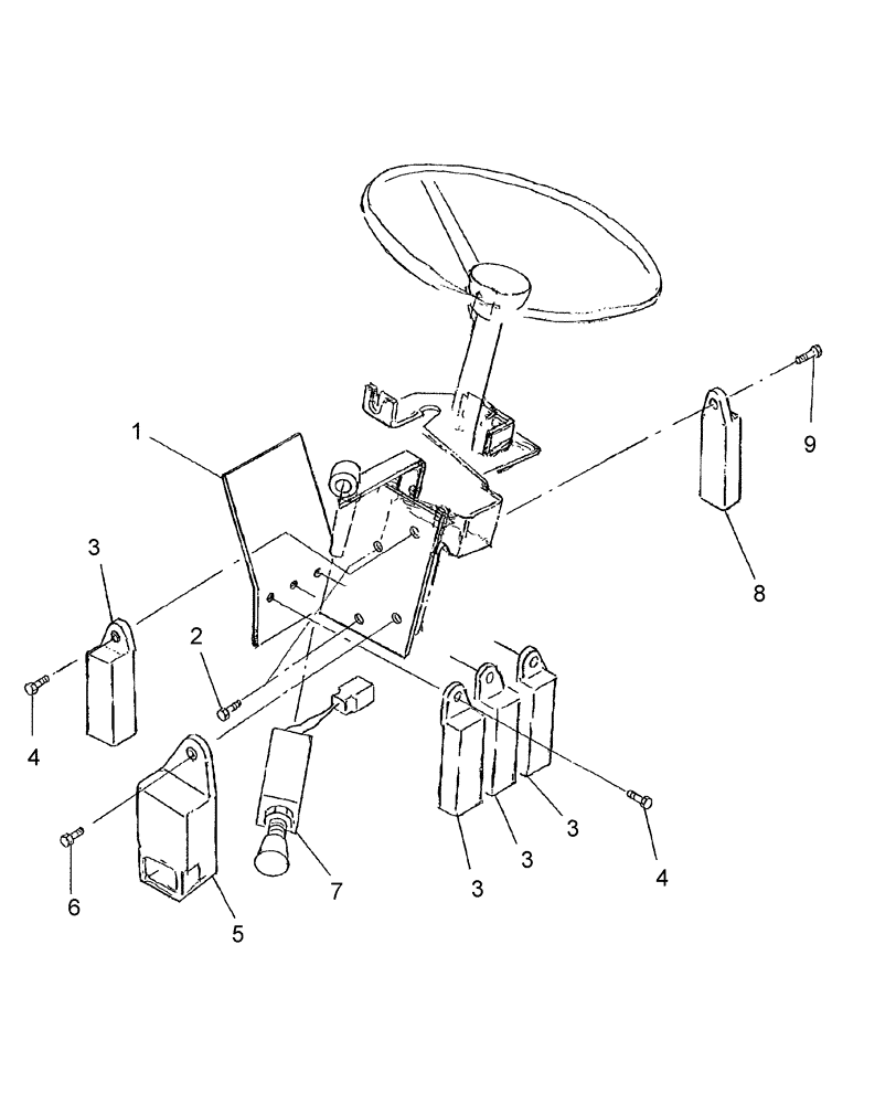 Схема запчастей Case IH DX23 - (06.01.01) - ELECTRICAL COMPONENTS, STEERING COLUMN (06) - ELECTRICAL SYSTEMS