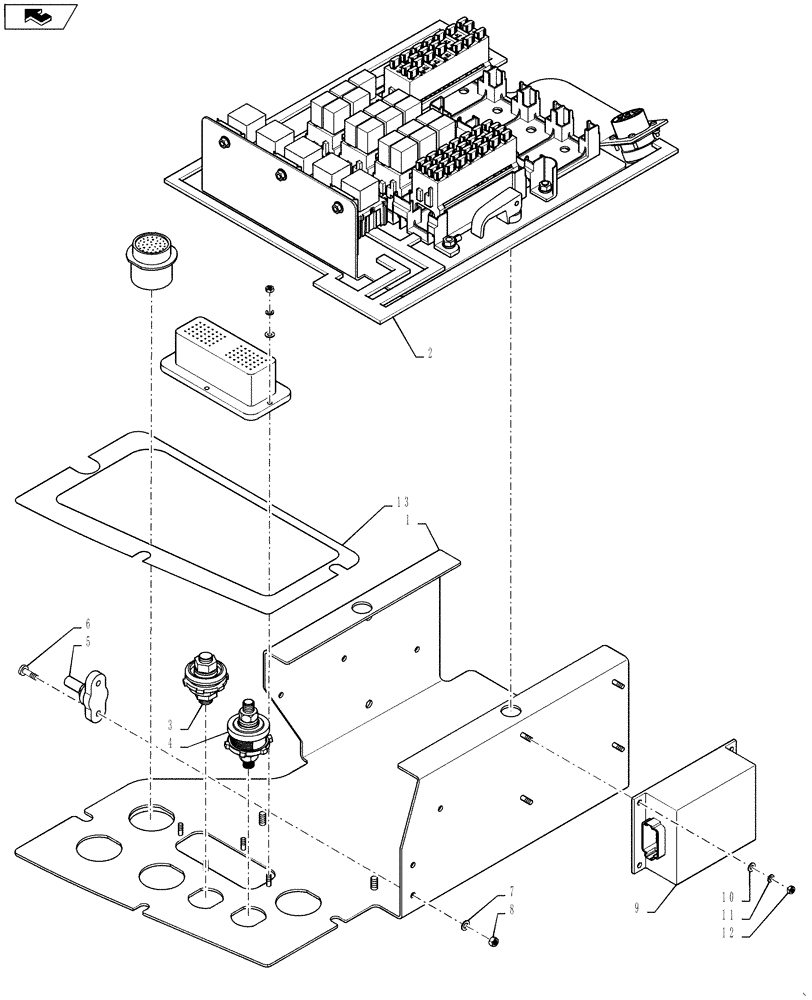 Схема запчастей Case IH 4420 - (12-002) - MAIN ELECTRICAL ASSEMBLY (06) - ELECTRICAL