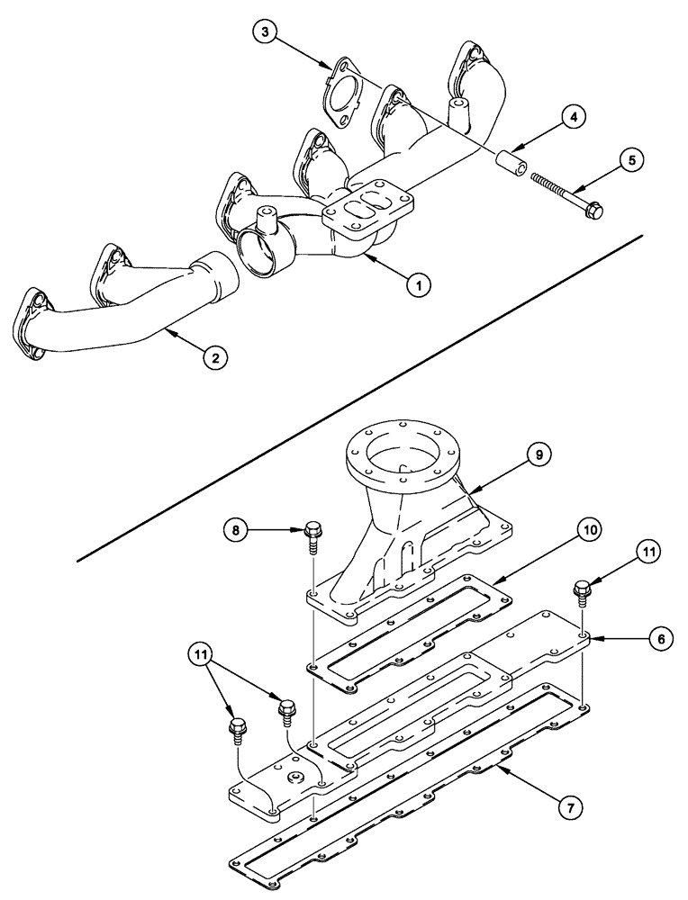 Схема запчастей Case IH FLX4375 - (02-036) - MANIFOLDS (01) - ENGINE