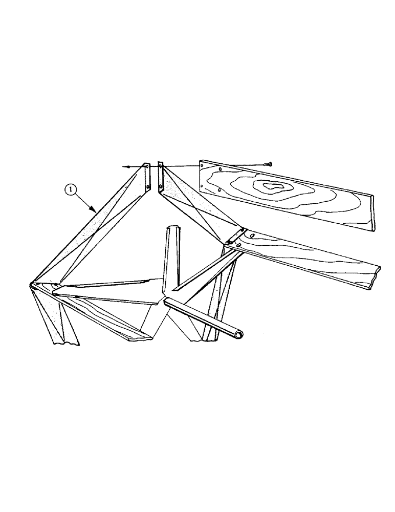 Схема запчастей Case IH 856 - (48[B]) - REEL BAT END ATTACHMENT 