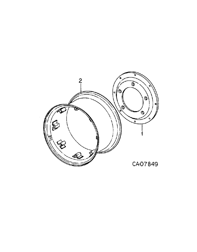 Схема запчастей Case IH 3488 - (15-02) - WHEELS AND TRACTION, FRONT WHEELS, TRACTORS WITH ALL WHEEL DRIVE, WITH ONE PIECE DRIVE SHAFT Wheels & Traction