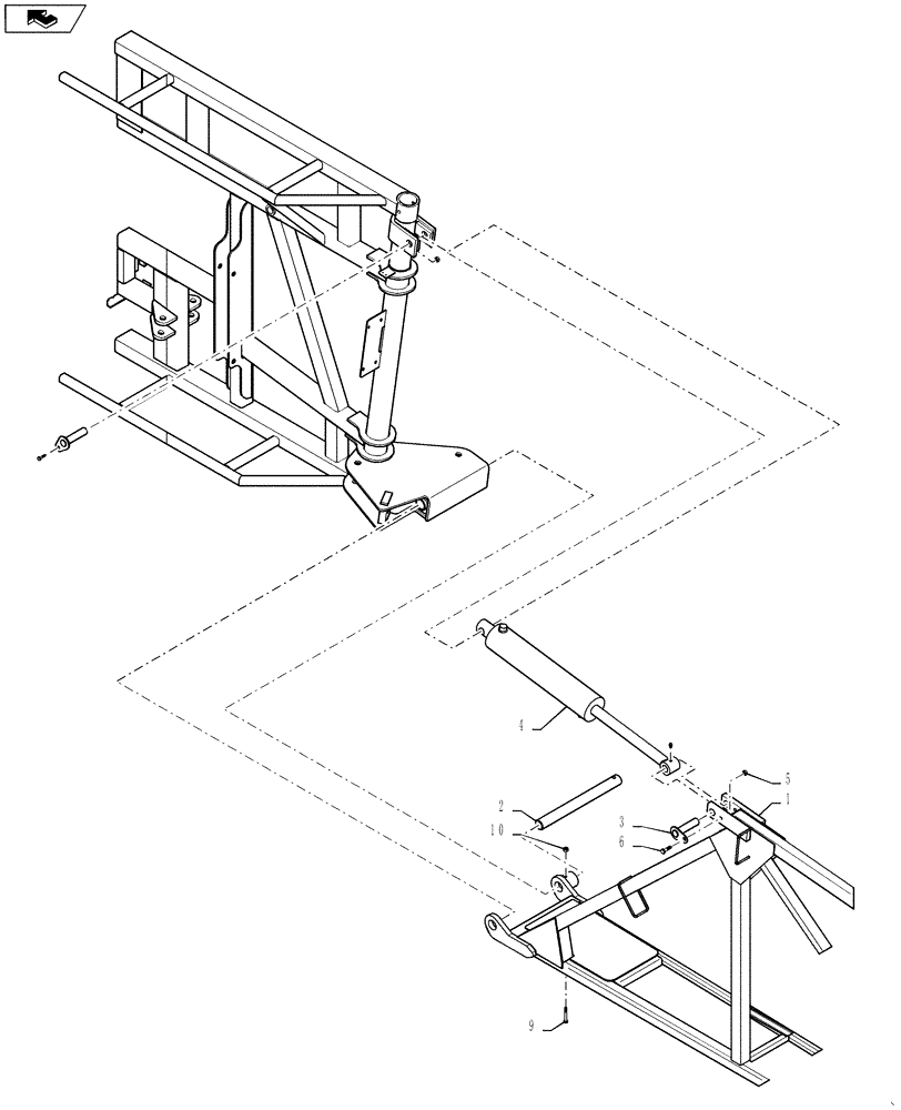 Схема запчастей Case IH 4420 - (08-007) - LH INNER BOOM, 90/100 BOOM (09) - BOOMS