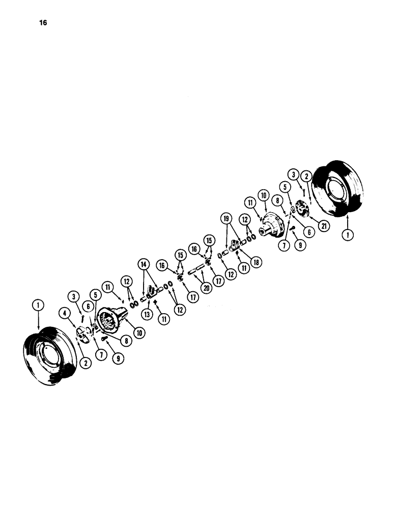 Схема запчастей Case IH 86 - (16) - WHEELS AND WHEEL DRIVE, 86 HYDRAULIC DRIVE RAKE 