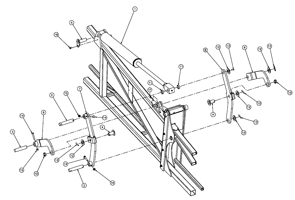 Схема запчастей Case IH SPX4410 - (08-016) - HINGE GROUP, OUTER TIPS (09) - BOOMS