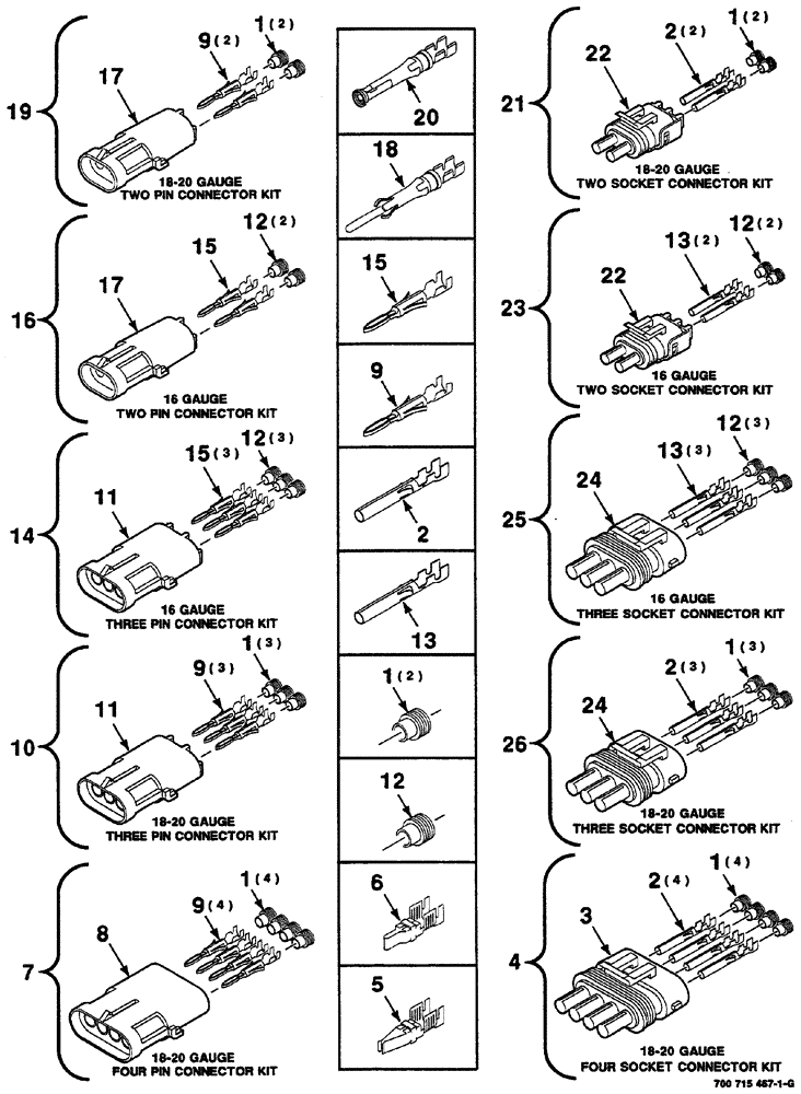 Схема запчастей Case IH 8870 - (04-32) - ELECTRICAL HARNESS SERVICE PARTS (55) - ELECTRICAL SYSTEMS