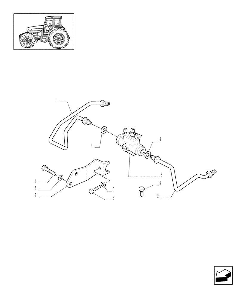 Схема запчастей Case IH MXU100 - (1.82.7/31) - (VAR.396) BRAKING SYSTEM VALVE (07) - HYDRAULIC SYSTEM