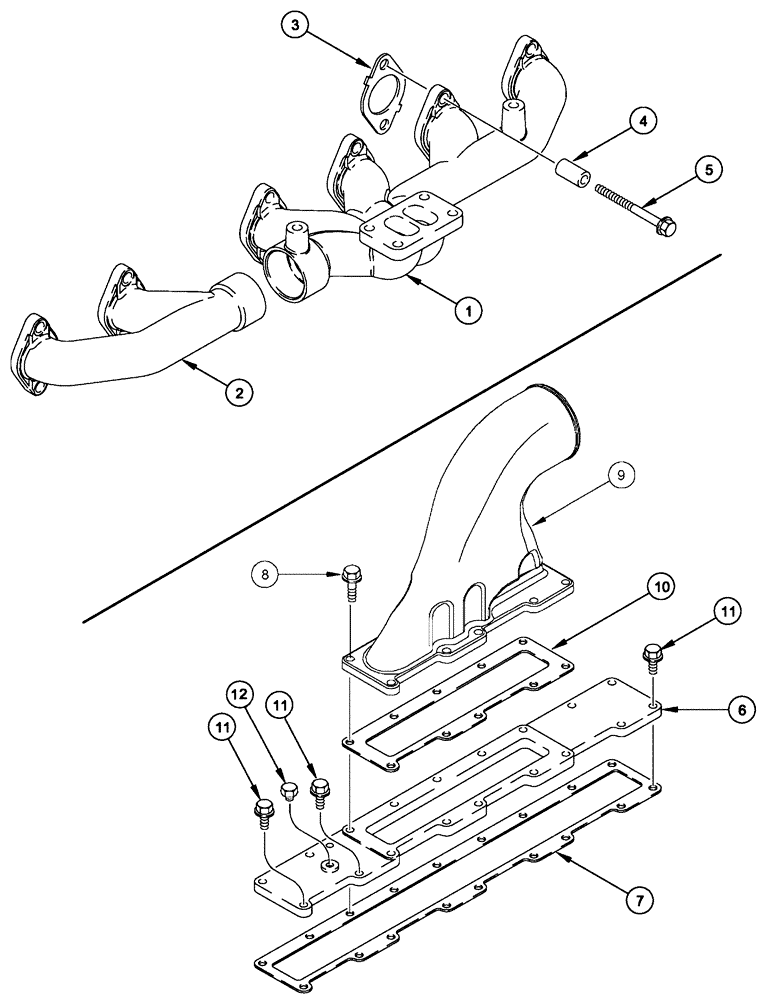 Схема запчастей Case IH FLX4510 - (02-032) - MANIFOLDS, FLX4010 (01) - ENGINE