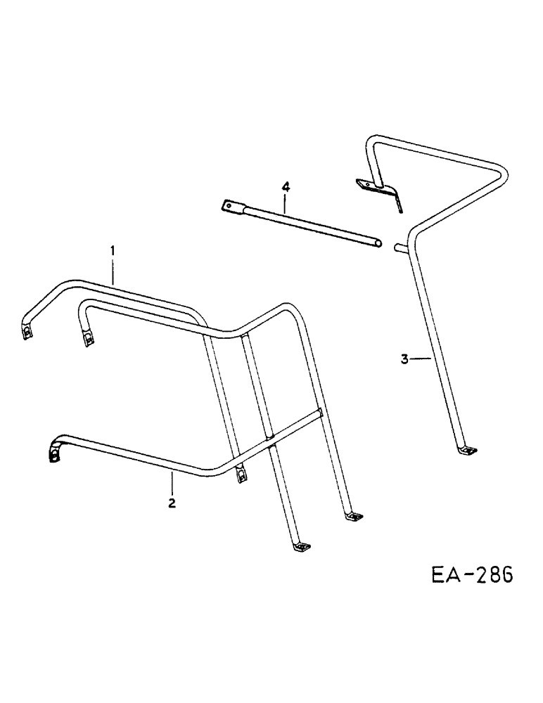 Схема запчастей Case IH 1460 - (17-009) - REAR HANDRAILS Mounted Equipment