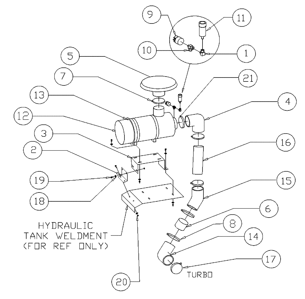 Схема запчастей Case IH PATRIOT XL - (03-005) - AIR CLEANER (01) - ENGINE