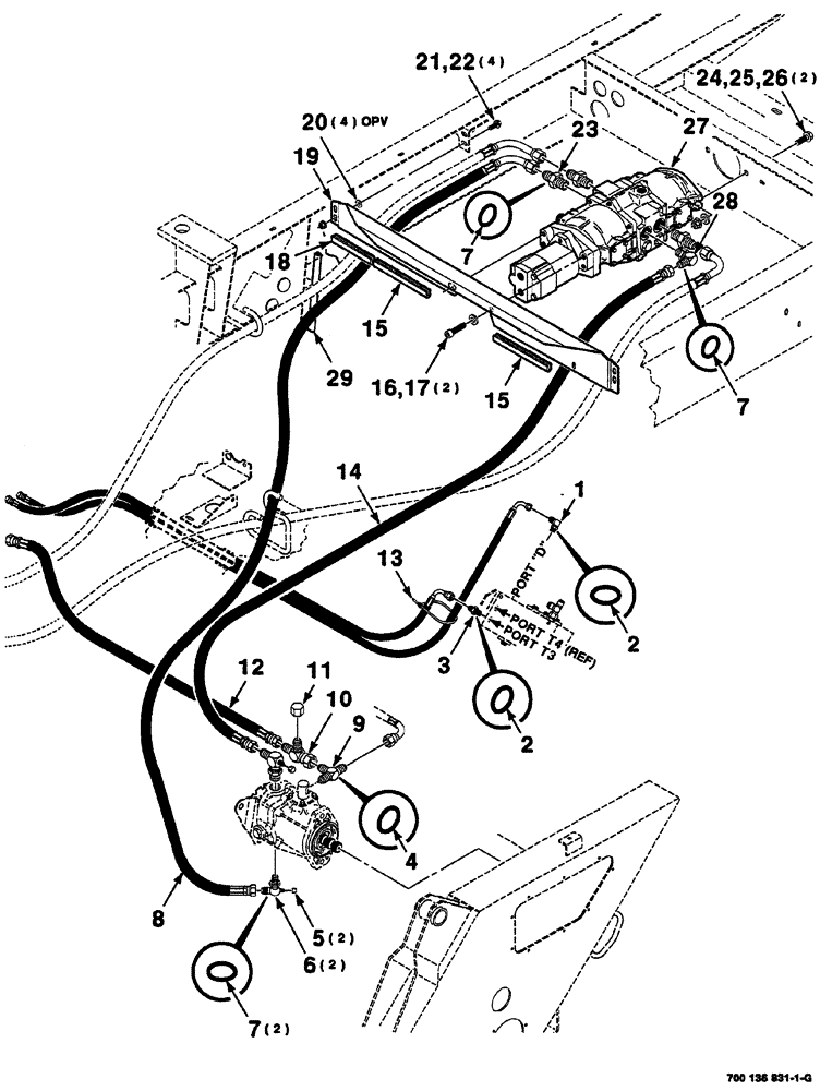 Схема запчастей Case IH 8870 - (08-02) - HYDRAULIC DRIVE ASSEMBLY (35) - HYDRAULIC SYSTEMS