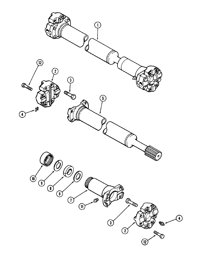 Схема запчастей Case IH 4690 - (6-224) - PTO DRIVE SHAFT ASSEMBLY (06) - POWER TRAIN