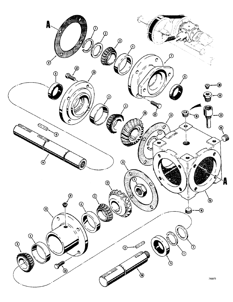 Схема запчастей Case IH 1500-SERIES - (036) - GEAR BOX (14) - MAIN GEARBOX & DRIVE