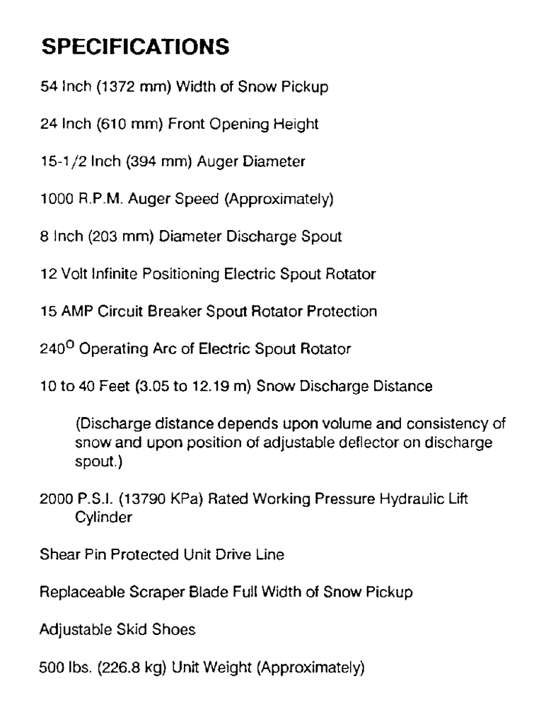 Схема запчастей Case IH ST54 - (01) - SPECIFICATIONS 