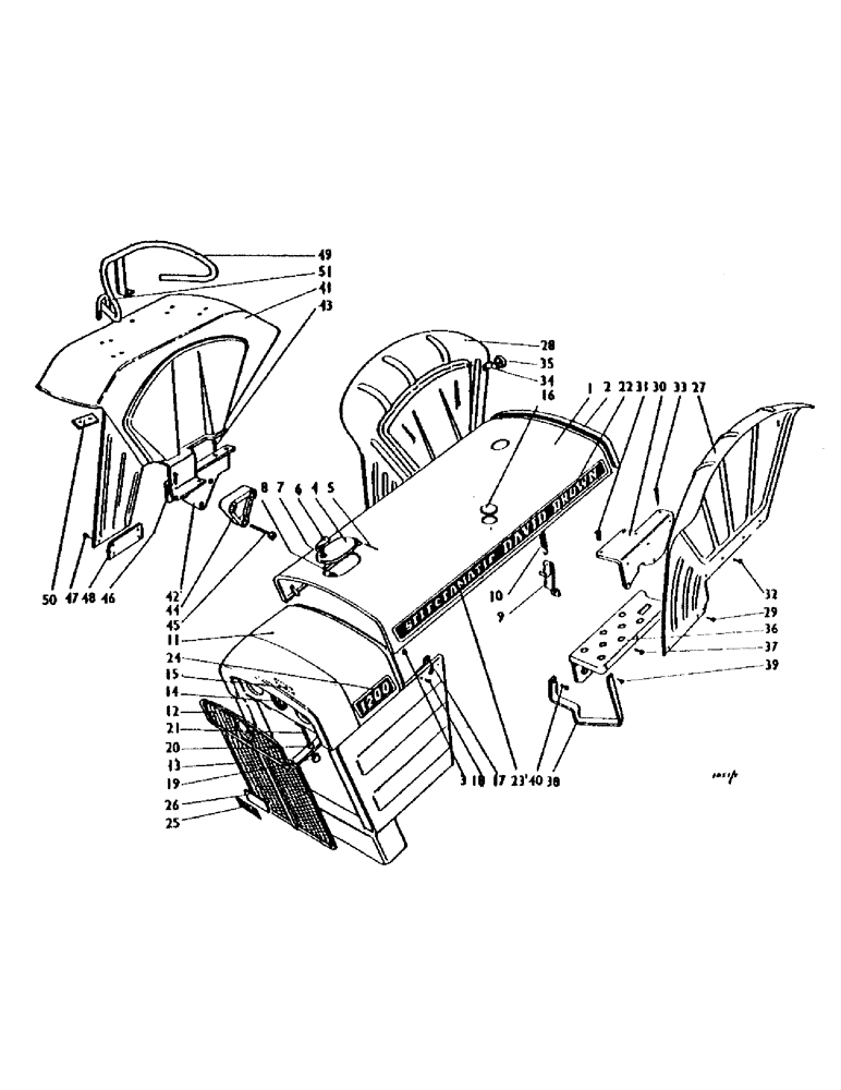 Схема запчастей Case IH 1200 - (102) - BONNET AND FENDERS (12) - CHASSIS