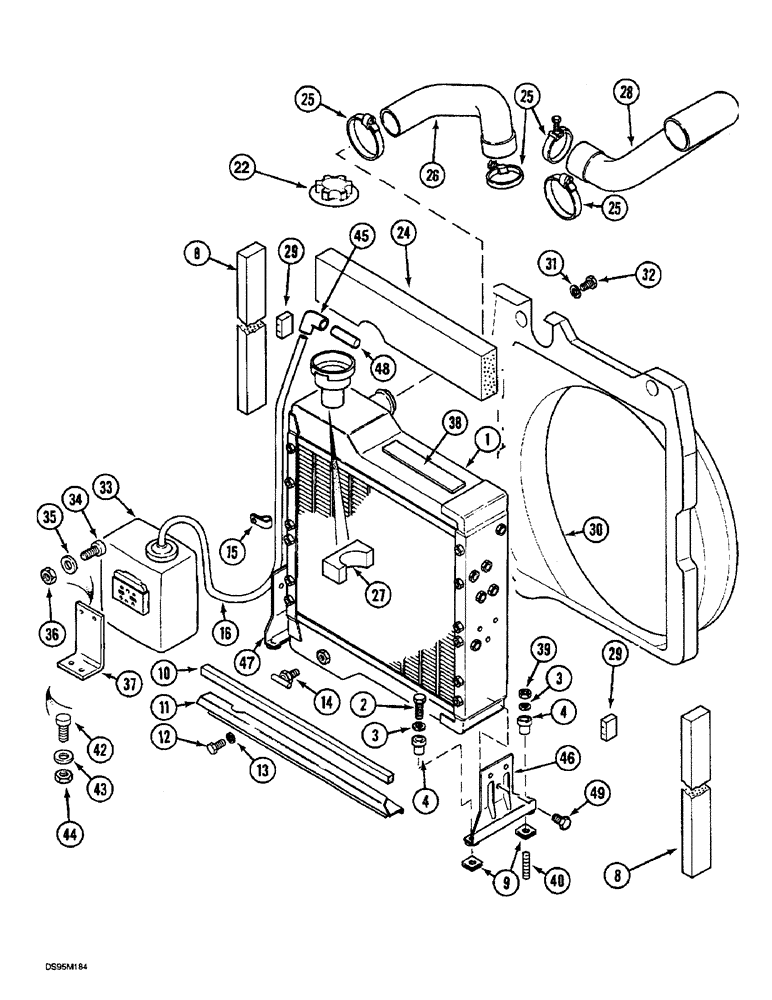 Схема запчастей Case IH 4240 - (2-06) - RADIATOR AND CONNECTIONS, S.N. JJE0910720 - (02) - ENGINE