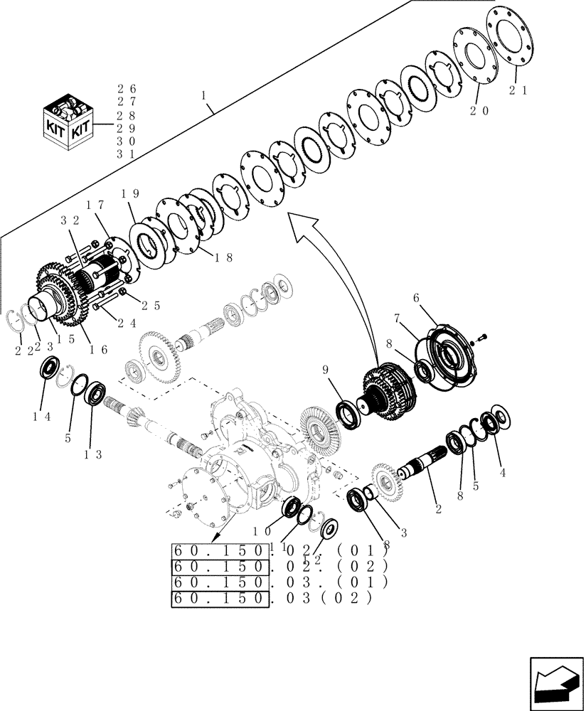 Схема запчастей Case IH 9010 - (60.150.10) - CLUTCH, FRICTION DISC (60) - PRODUCT FEEDING