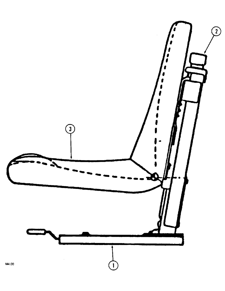 Схема запчастей Case IH 2130 - (9-076) - SEAT (09) - CHASSIS/ATTACHMENTS