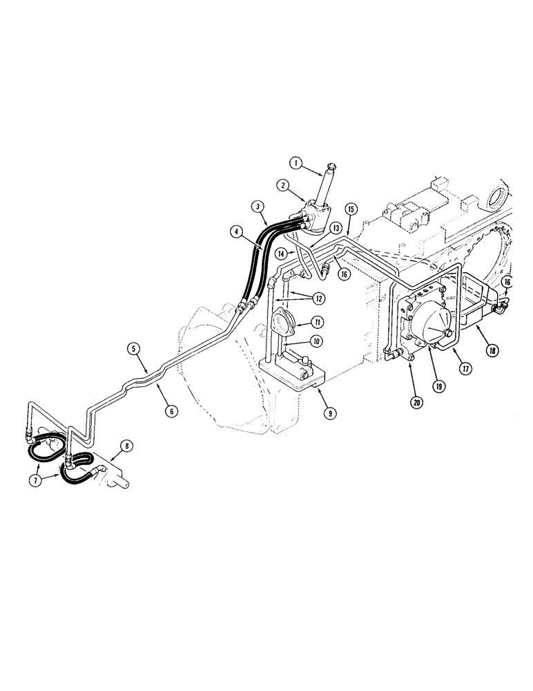 Схема запчастей Case IH 395 - (1-016) - PICTORIAL INDEX, POWER STEERING SYSTEM, DISC CLUTCH MFD TRACTOR (00) - PICTORIAL INDEX