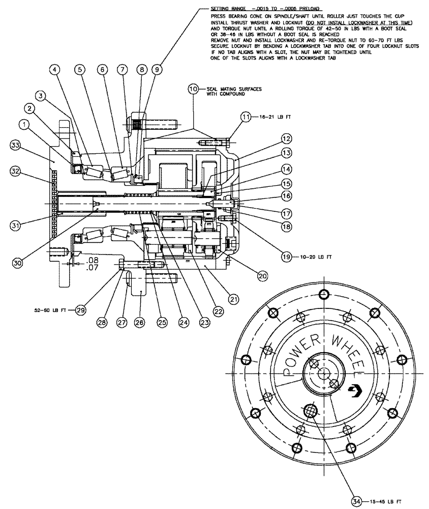 Схема запчастей Case IH 3150 - (05-002) - HUB ASSEMBLY #7,21:1, WO/B Hub, Wheel & Tires