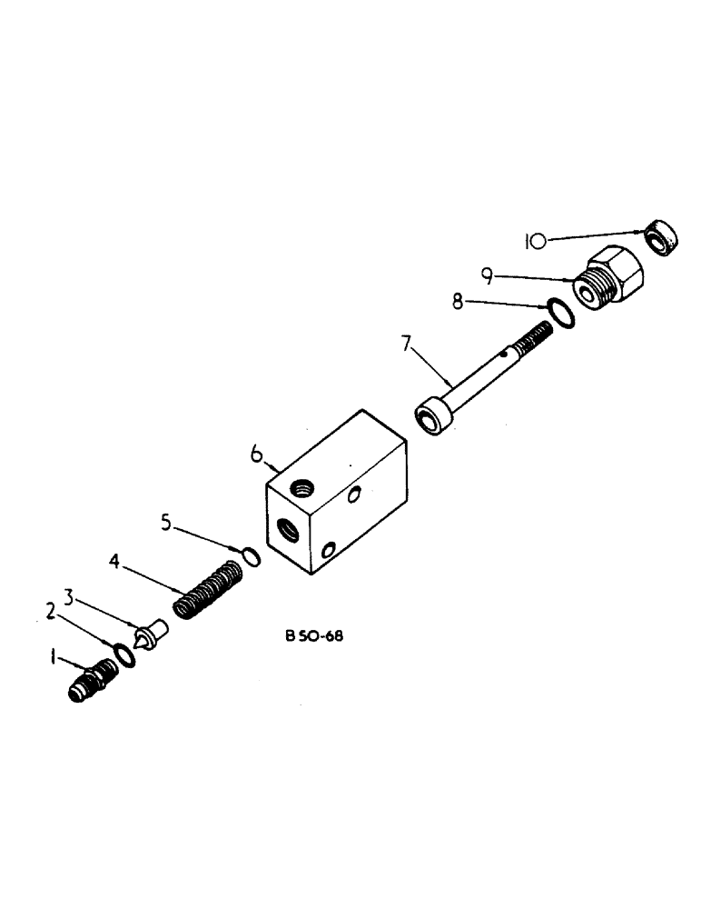 Схема запчастей Case IH HYDRO 84 - (07-59) - DRIVE TRAIN, FOOT-N-INCH VALVE (04) - Drive Train