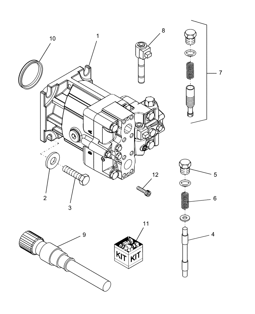 Схема запчастей Case IH AFX8010 - (C.20.F.28) - MOTOR, PROPULSION (130 CC ) C - Power Train